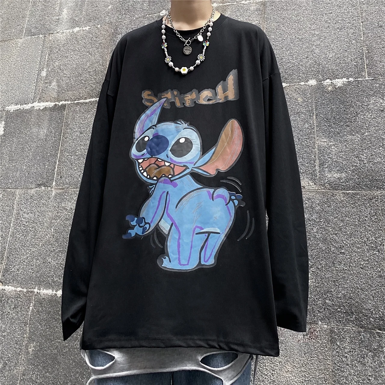 2021 Explosive original trend ins Korean version of the dark anime cartoon print loose long-sleeved T-shirt unisex
2021 Explosive original trend ins Korean version of the dark anime cartoon print loose long-sleeved T-shirt unisex