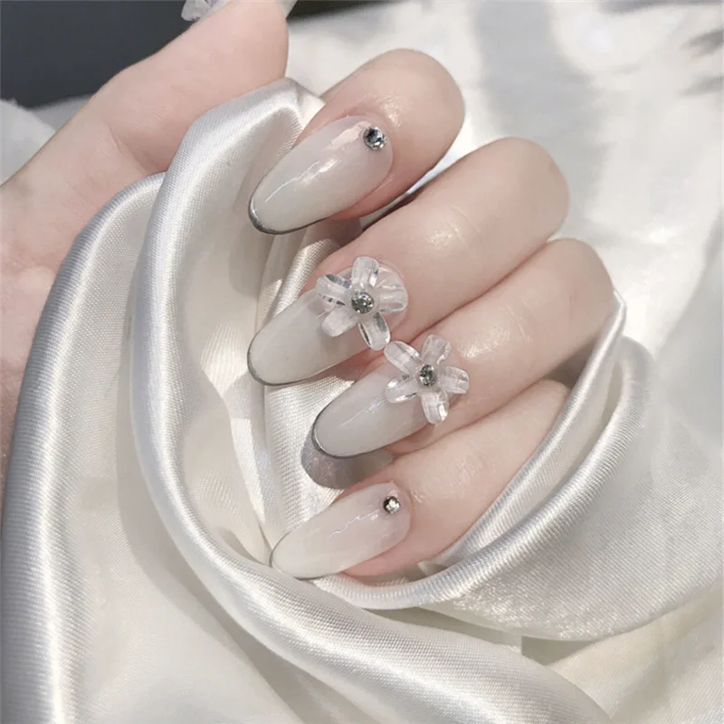Hot sale 3d flower pattern detachable nail art finished art fake nail patch nail art, White orange flower
Hot sale 3d flower pattern detachable nail art finished art fake nail patch nail art, White orange flower
