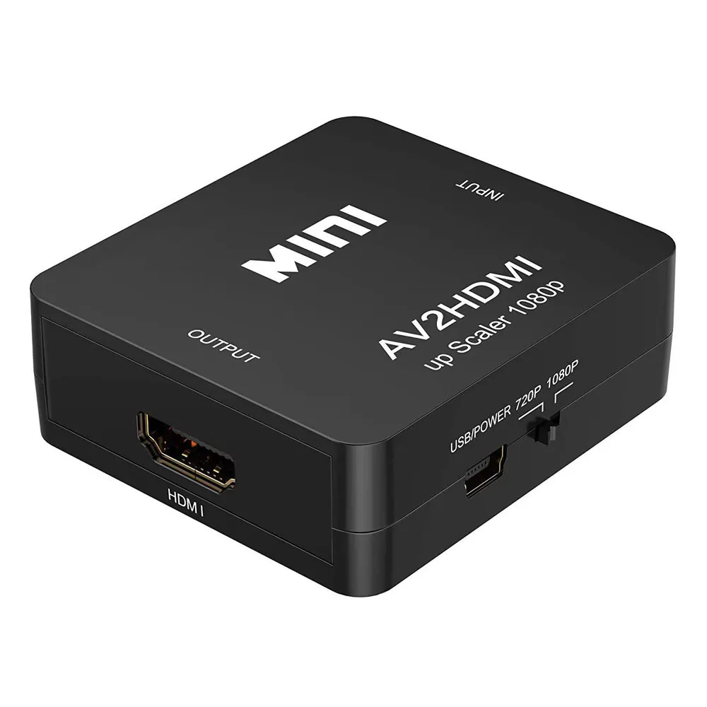 

Best RCA to HDMI Converter Box 3 RCA Jack input Connector to HDMI output Video Adapter Audio Composite AV to HDMI Converter, Black