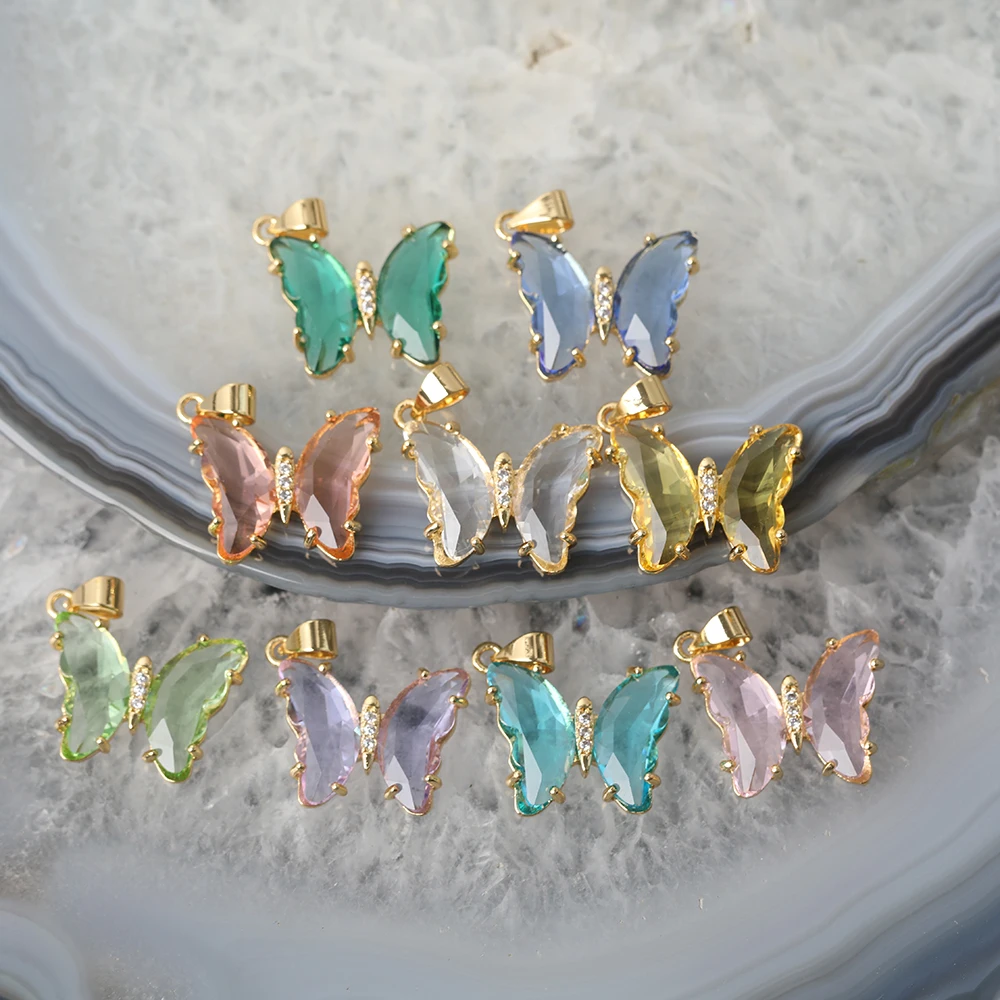 HOT Sale Boho Style Transparent Glass CZ 18K Gold Zircon Butterfly Pendant DIY Jewelry, As picture
HOT Sale Boho Style Transparent Glass CZ 18K Gold Zircon Butterfly Pendant DIY Jewelry, As picture