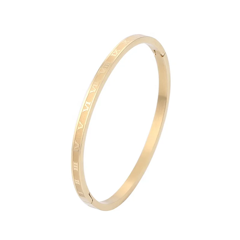 2020 Hot Sale Fashion Women's Punk Style Roman Numerals Jewelry Stainless Steel Bangle Bracelet
2020 Hot Sale Fashion Women's Punk Style Roman Numerals Jewelry Stainless Steel Bangle Bracelet