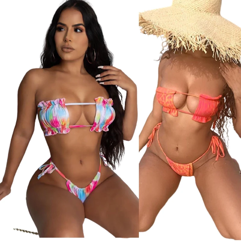 2021 Wholesale 2 Pieces Swimsuit Set Sexy Bathing Suits Swimwear Micro Bikini Set for Women, Pink leopard, tie dye
2021 Wholesale 2 Pieces Swimsuit Set Sexy Bathing Suits Swimwear Micro Bikini Set for Women, Pink leopard, tie dye