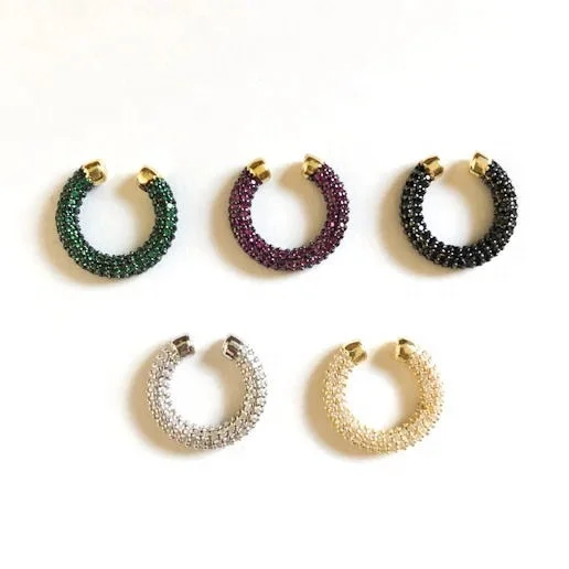 multi row colorful cz geometric round circle ear cuff earring, Picture
multi row colorful cz geometric round circle ear cuff earring, Picture