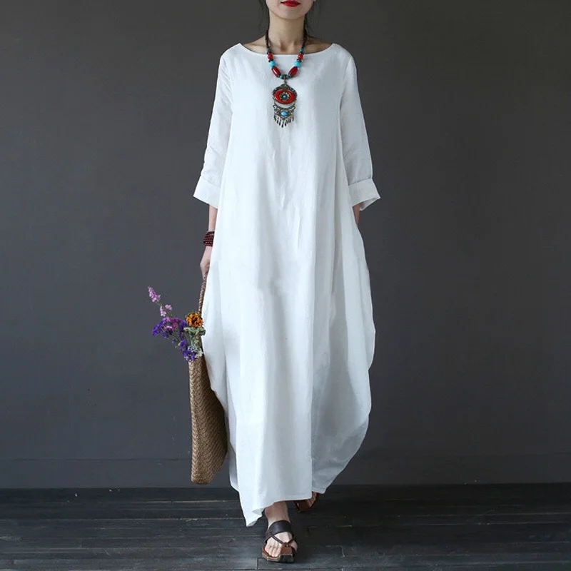 3XL 4XL 5XL Cotton Women Maxi Dress big Size Summer Autumn Loose Linen Long Sleeve Oversize White red blue Boho Dresses, Grenn, white, red, blue
3XL 4XL 5XL Cotton Women Maxi Dress big Size Summer Autumn Loose Linen Long Sleeve Oversize White red blue Boho Dresses, Grenn, white, red, blue