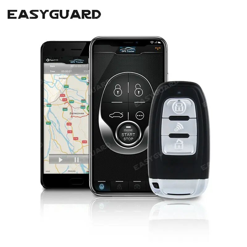 EASYAGUARD PKE car alarm system Push Button remote start APP control GPS tracker
EASYAGUARD PKE car alarm system Push Button remote start APP control GPS tracker