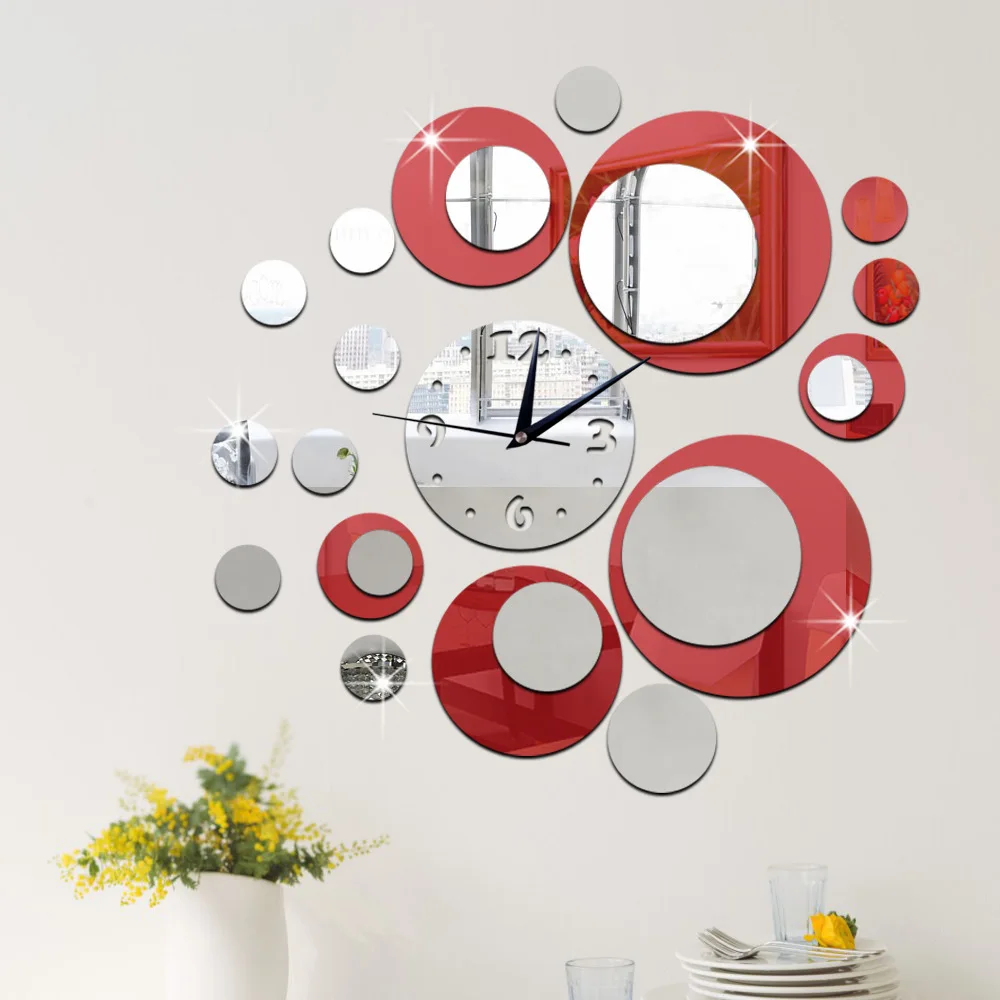 Explosion Styles Creative Acrylic Mirror Wall Clock Bi-color Circles Non-ticking Wall Clock for Living Room Bedroom
Explosion Styles Creative Acrylic Mirror Wall Clock Bi-color Circles Non-ticking Wall Clock for Living Room Bedroom