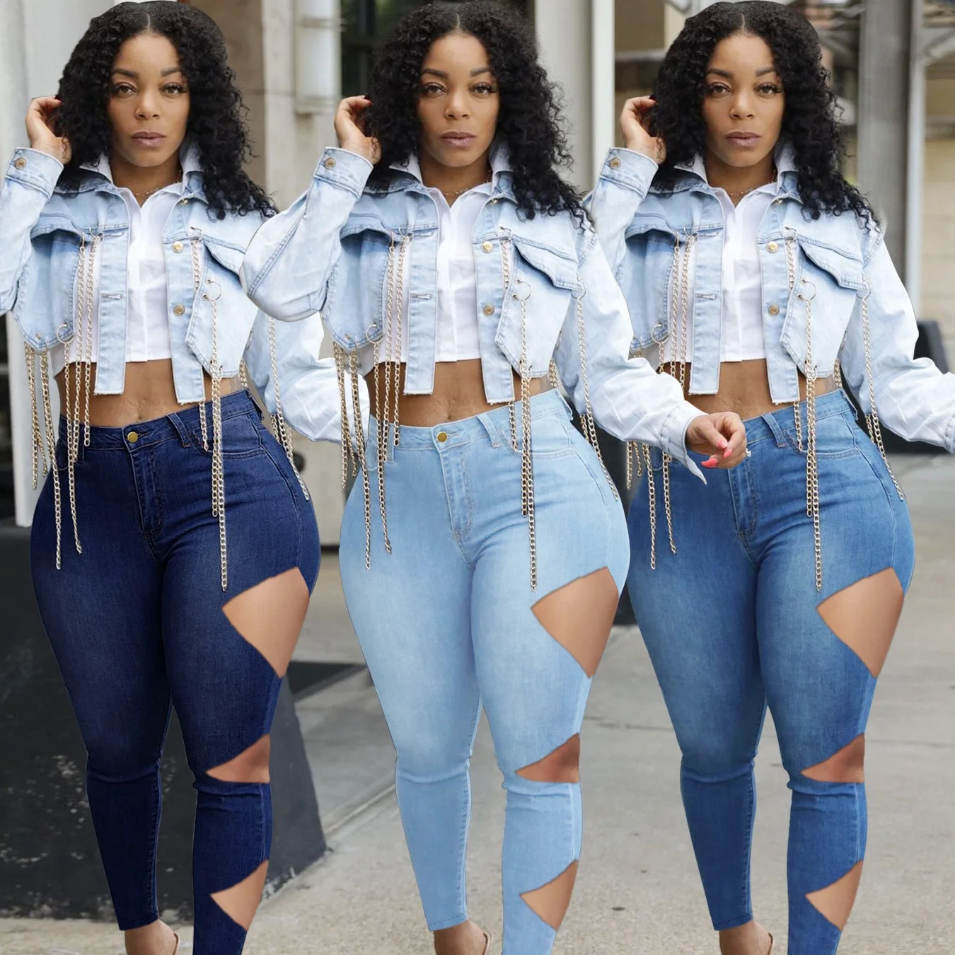 KX-PD9485 Good quality high waist skinny denim jeans for women hollow out stretch slim fit plus size women's jeans
KX-PD9485 Good quality high waist skinny denim jeans for women hollow out stretch slim fit plus size women's jeans
