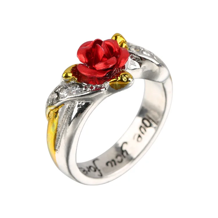 Love You Forever Ring Women's Engagement Wedding Ring Cubic Zirconia Rose Flower Hawaiian Ring Gift for Valentine's Day, Red
Love You Forever Ring Women's Engagement Wedding Ring Cubic Zirconia Rose Flower Hawaiian Ring Gift for Valentine's Day, Red