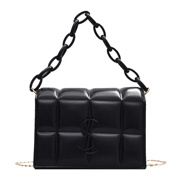 Fashion Joker Pure Color Plaid Pattern Metal Chain Women Shoulder Bag Handbag, Black/purple/blue/white
Fashion Joker Pure Color Plaid Pattern Metal Chain Women Shoulder Bag Handbag, Black/purple/blue/white