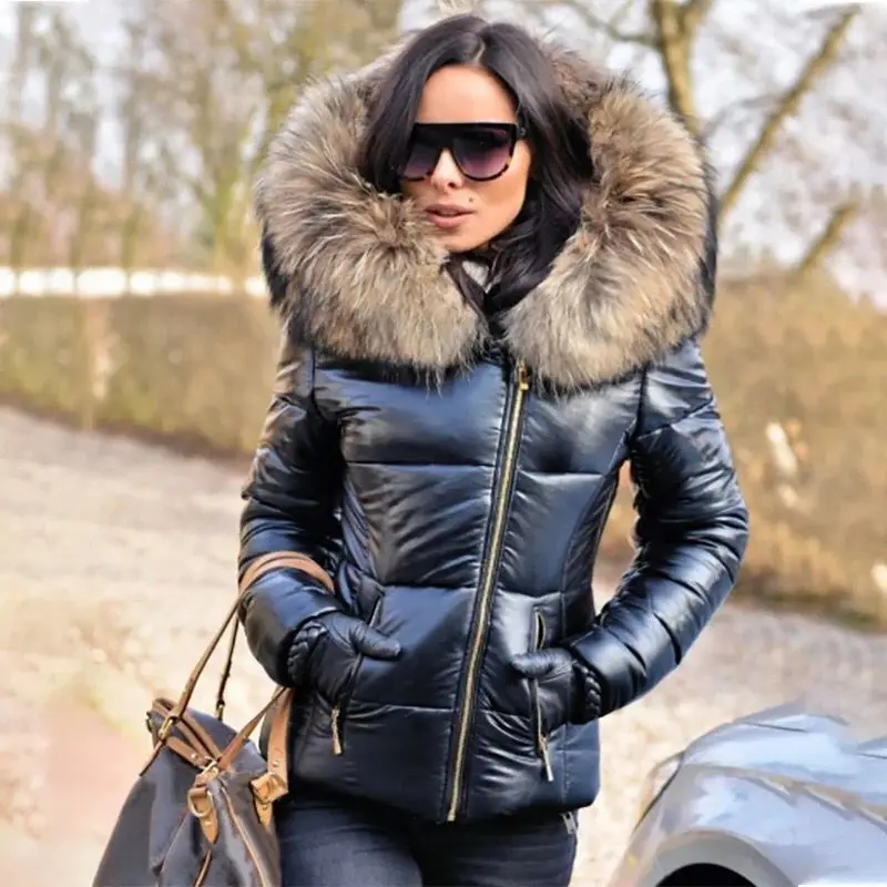2021 Women's down women zipper jacket coat jacket winter hooded thick cotton padded fur casual Slim black coat broadcloth
2021 Women's down women zipper jacket coat jacket winter hooded thick cotton padded fur casual Slim black coat broadcloth