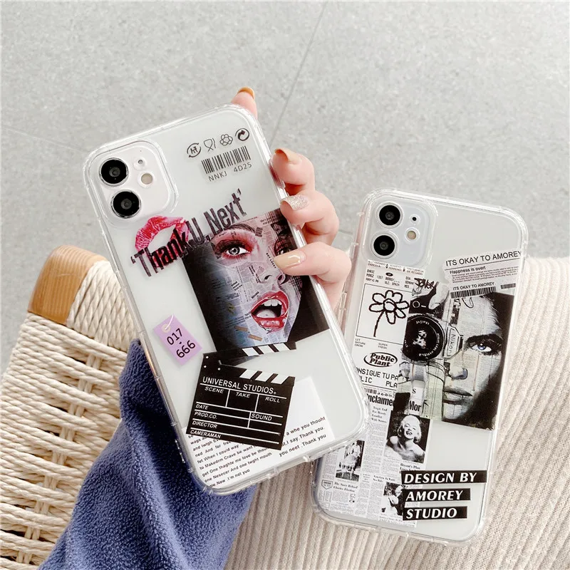 Fashion Western Illustration Style Transparent shell Art Label Soft TPU Phone Case Cover for iPhone 12 Pro max 11 678plus
Fashion Western Illustration Style Transparent shell Art Label Soft TPU Phone Case Cover for iPhone 12 Pro max 11 678plus