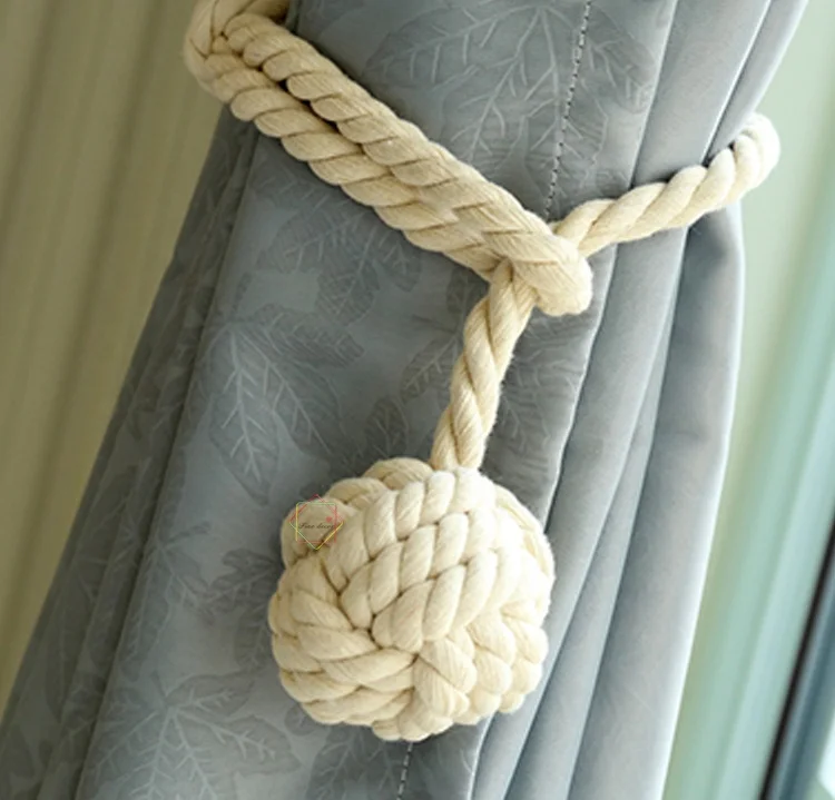 white cotton curtain buckle curtain clip curtain holder macrame decor macrame knots, Different colors 
white cotton curtain buckle curtain clip curtain holder macrame decor macrame knots, Different colors