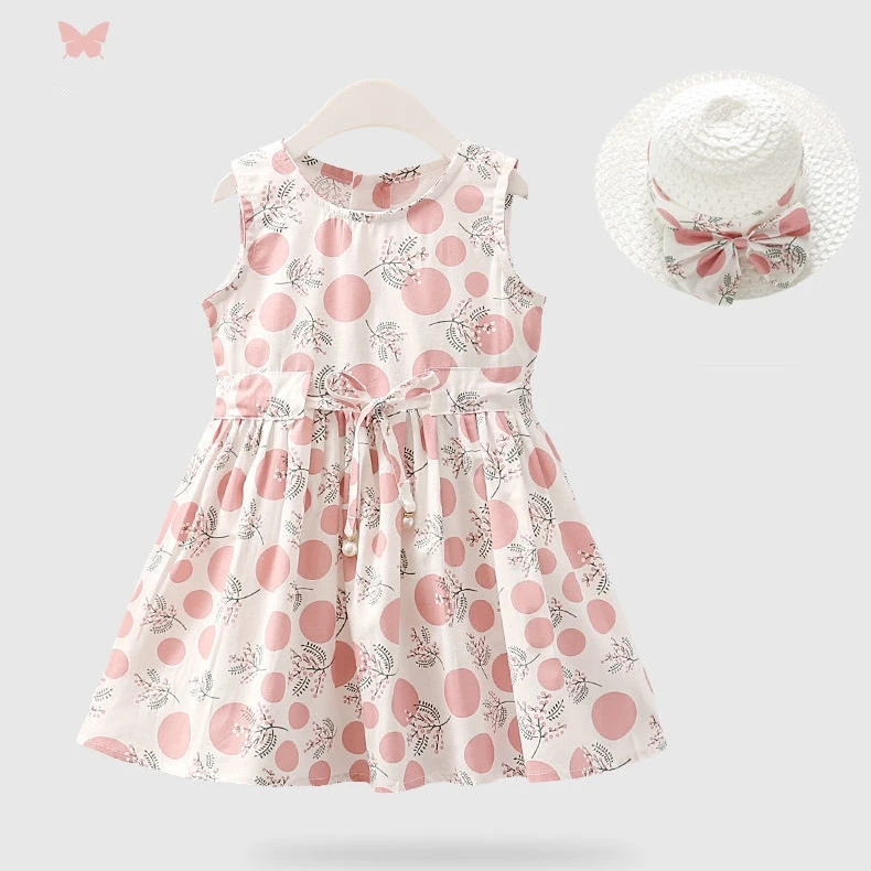 Girls Dress Hat Cotton Comfortable Kids Clothing Floral Girls Sleeveless Dresses For Children
Girls Dress Hat Cotton Comfortable Kids Clothing Floral Girls Sleeveless Dresses For Children