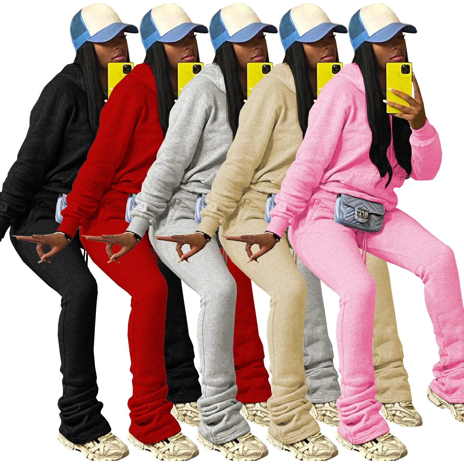 2021 FashionThick Women Winter Clothes Pullover Hoodie Two Pieces Stacked Sweatpants 2 Piece Set for women, Picture
2021 FashionThick Women Winter Clothes Pullover Hoodie Two Pieces Stacked Sweatpants 2 Piece Set for women, Picture