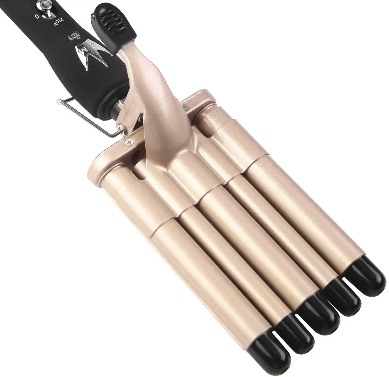 5 Barrels Hair Curling Iron Dual Voltage Switchable Ceramic TourmalineWater ripple big wave Temperature Portable Curler, As photo
5 Barrels Hair Curling Iron Dual Voltage Switchable Ceramic TourmalineWater ripple big wave Temperature Portable Curler, As photo