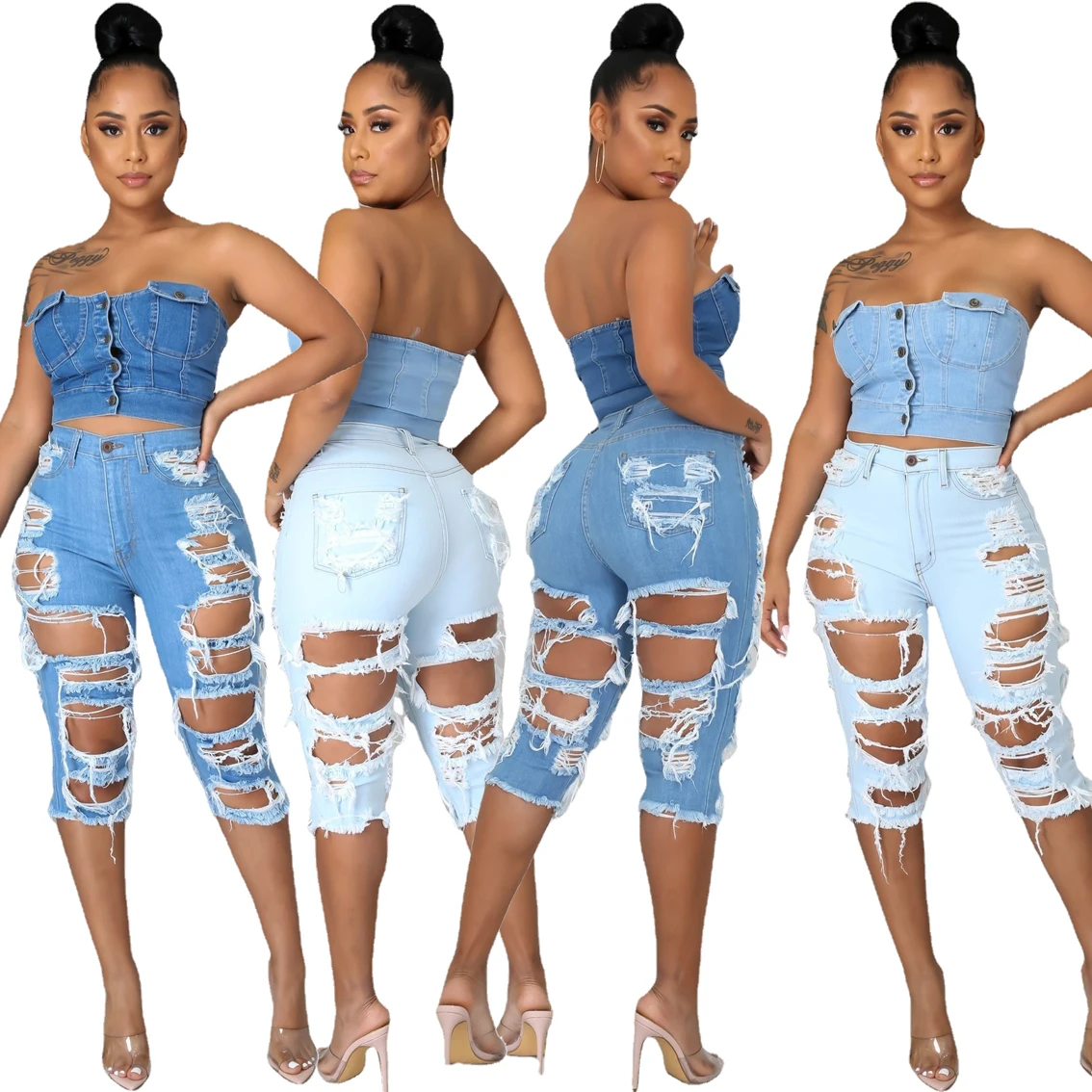 Wholesales Jeans Pants For Ladies High Waist Elegant Jeans Pants Large inventory Fashion Sexy Ripped Jeans, Light blue, blue
Wholesales Jeans Pants For Ladies High Waist Elegant Jeans Pants Large inventory Fashion Sexy Ripped Jeans, Light blue, blue