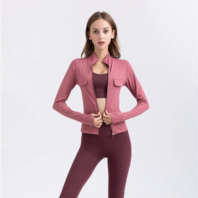 High Quality zipper long Sleeve Tops High Neck quick dry Solid Workout Ladies gym workout clothes
High Quality zipper long Sleeve Tops High Neck quick dry Solid Workout Ladies gym workout clothes