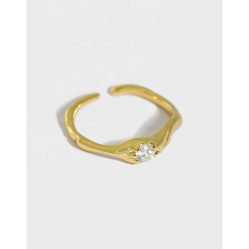 18K Gold Plated Irregular S925 Sterling Silver Open Ring Minimalist Irregular Zircon Thin Adjustable Ring
18K Gold Plated Irregular S925 Sterling Silver Open Ring Minimalist Irregular Zircon Thin Adjustable Ring