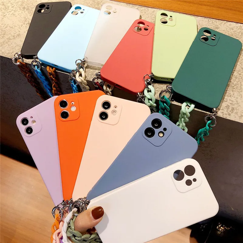 Fashion Necklace Lanyard Chain Bracelet Phone Case For iphone 12 Mini 11 Pro XS Max SE 7 8 Plus Soft TPU Protective Back Cover
Fashion Necklace Lanyard Chain Bracelet Phone Case For iphone 12 Mini 11 Pro XS Max SE 7 8 Plus Soft TPU Protective Back Cover