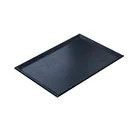 Factory wholesale Korean hotel inner bevel vintage rectangle black wood tray for tea serving