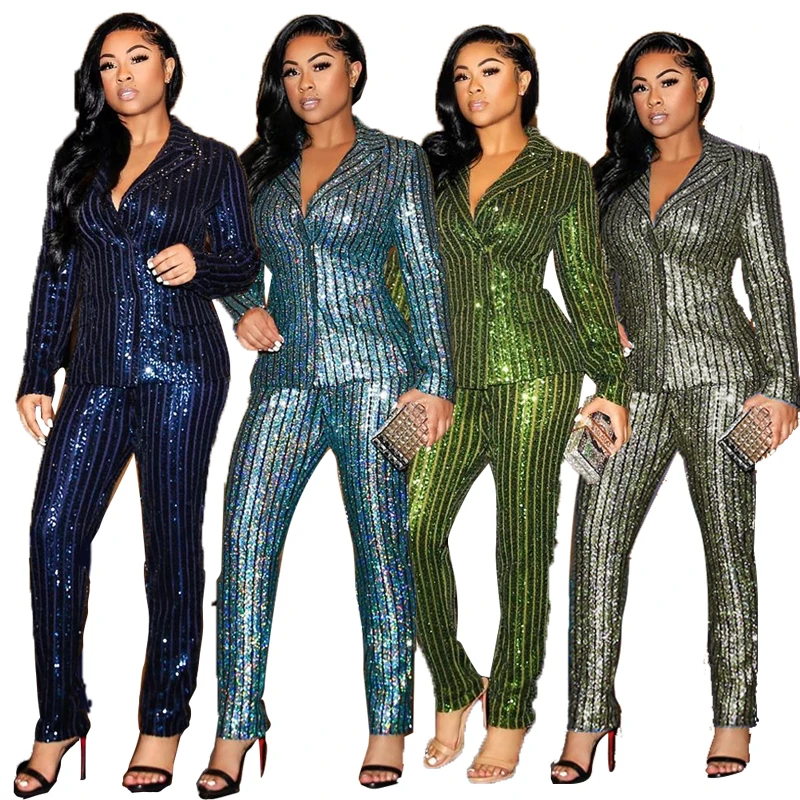 2021 clothing ladies plus size suits autumn designer clothes famous brands stack pants 2 piece set women, Blue
2021 clothing ladies plus size suits autumn designer clothes famous brands stack pants 2 piece set women, Blue