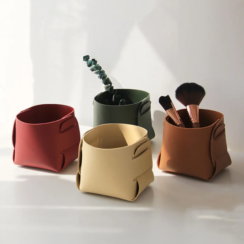 Faux Leather Foldable Basket desk organizer pen holder makeup brush holder, Yellow/green/ brown/white/blue
Faux Leather Foldable Basket desk organizer pen holder makeup brush holder, Yellow/green/ brown/white/blue