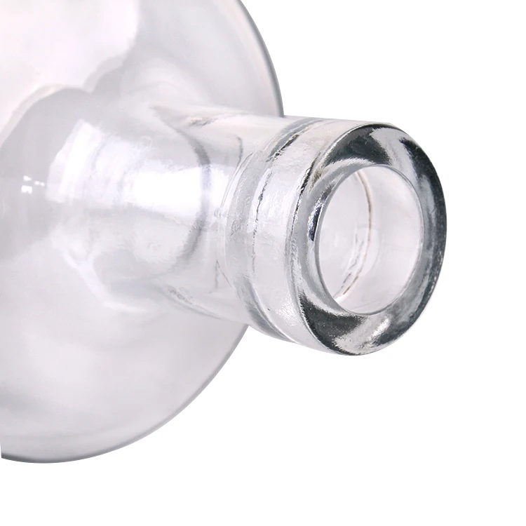 750ml high quality liquor vodka wine glass bottle with rubber stopper