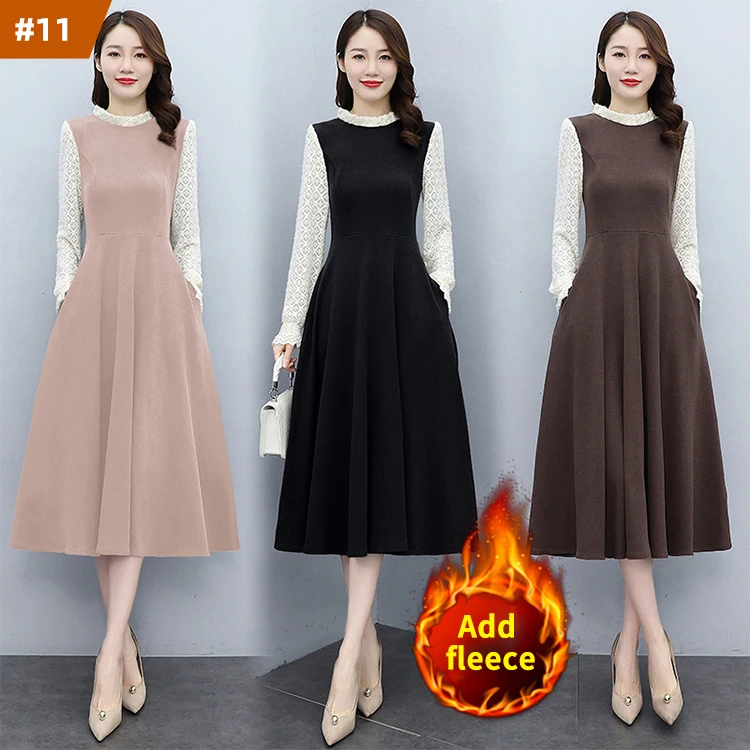 2022 New Arrival Fleece Lace Patchwork Dresses Plus Size Designer Dress Women Lady Elegant A-Line Ladies Dresses, Mix color is available
2022 New Arrival Fleece Lace Patchwork Dresses Plus Size Designer Dress Women Lady Elegant A-Line Ladies Dresses, Mix color is available