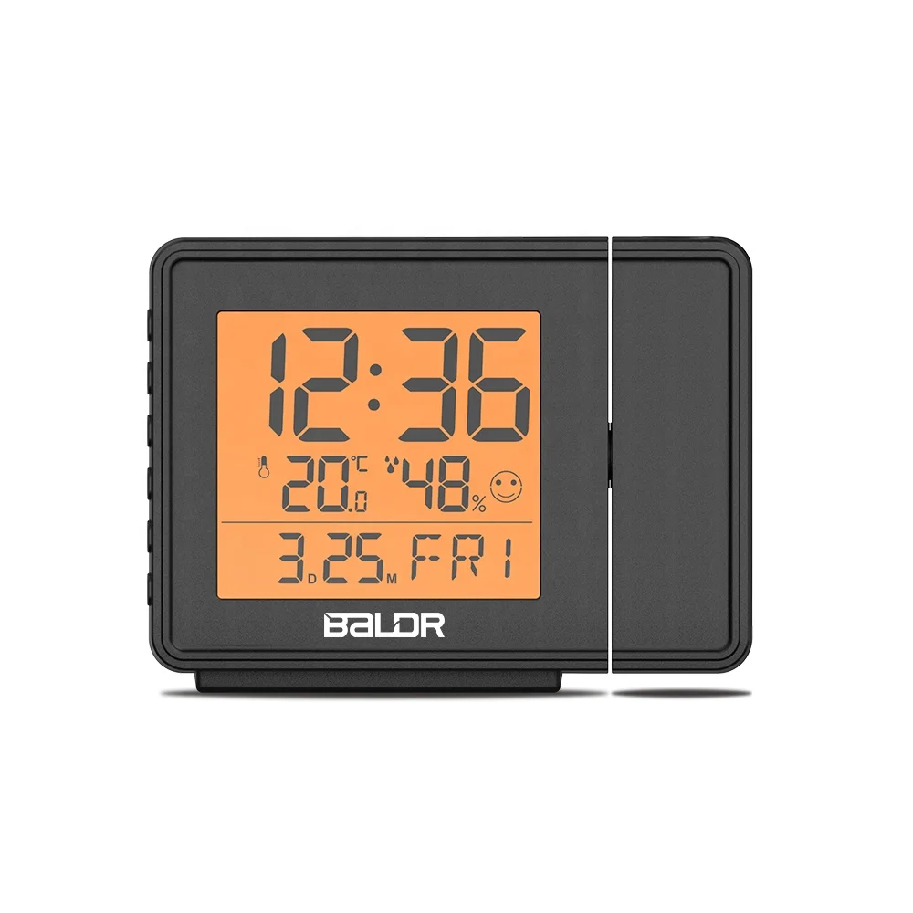 BALDR B0367 Digital Table Clock for Bedroom Time Projector on the Ceiling Wall RCC Thermometer Hygrometer Alarm Clock Projection
BALDR B0367 Digital Table Clock for Bedroom Time Projector on the Ceiling Wall RCC Thermometer Hygrometer Alarm Clock Projection