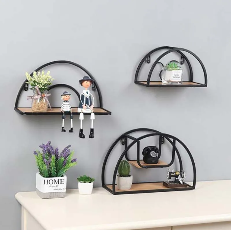 Nordic Iron Wood Semicircle Wall Decorative Shelf Wall Hanging Geometric Figure Storage Rack Potted Plant Holder Home Decor 1pc
Nordic Iron Wood Semicircle Wall Decorative Shelf Wall Hanging Geometric Figure Storage Rack Potted Plant Holder Home Decor 1pc