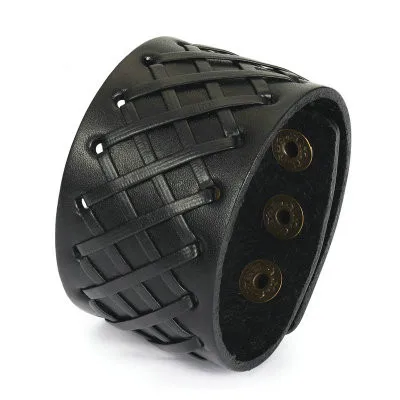 Vintage Punk Personality Unique Design Fashion Wide Cowhide Leather Bracelets for Men, Black/brown color
Vintage Punk Personality Unique Design Fashion Wide Cowhide Leather Bracelets for Men, Black/brown color