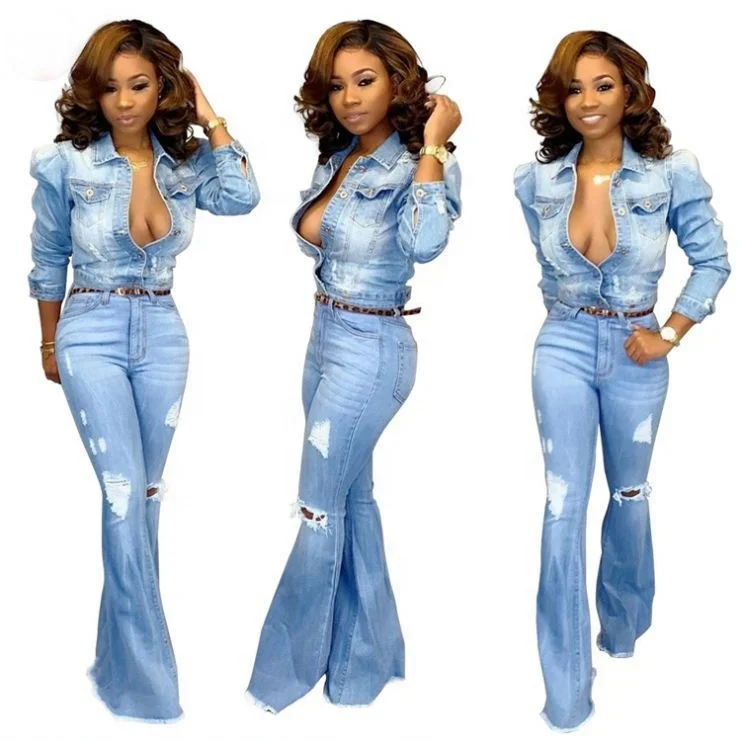 fashion clothing ladies ripped long sleeve washed denim jean jacket women wholesale
fashion clothing ladies ripped long sleeve washed denim jean jacket women wholesale