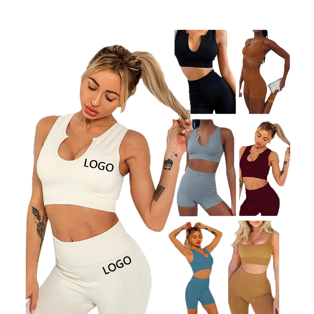 New Ins Hot Selling High Waist Rib Seamless Gym Sport Bra Fitness Yoga shorts Sets
New Ins Hot Selling High Waist Rib Seamless Gym Sport Bra Fitness Yoga shorts Sets