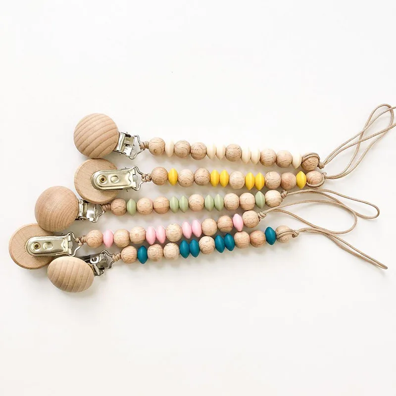 Infant Wooden Pacifier Clip Newborn Baby Silicone Lentil Bead Pacifier Chain
Infant Wooden Pacifier Clip Newborn Baby Silicone Lentil Bead Pacifier Chain