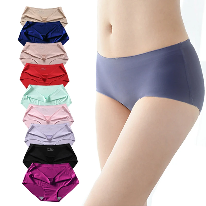 Factory Custom Logo Ice Silk Panty Underwear Breathable Briefs Women Sexy Seamless Satin Panties Girls
Factory Custom Logo Ice Silk Panty Underwear Breathable Briefs Women Sexy Seamless Satin Panties Girls