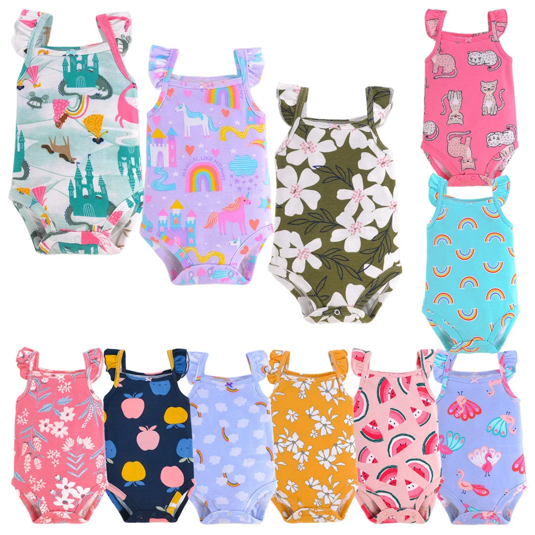 Wholesale ropa de bebes rabbit print sleeveless bodysuit baby jersey girls' rompers clothing sets, Multi color
Wholesale ropa de bebes rabbit print sleeveless bodysuit baby jersey girls' rompers clothing sets, Multi color