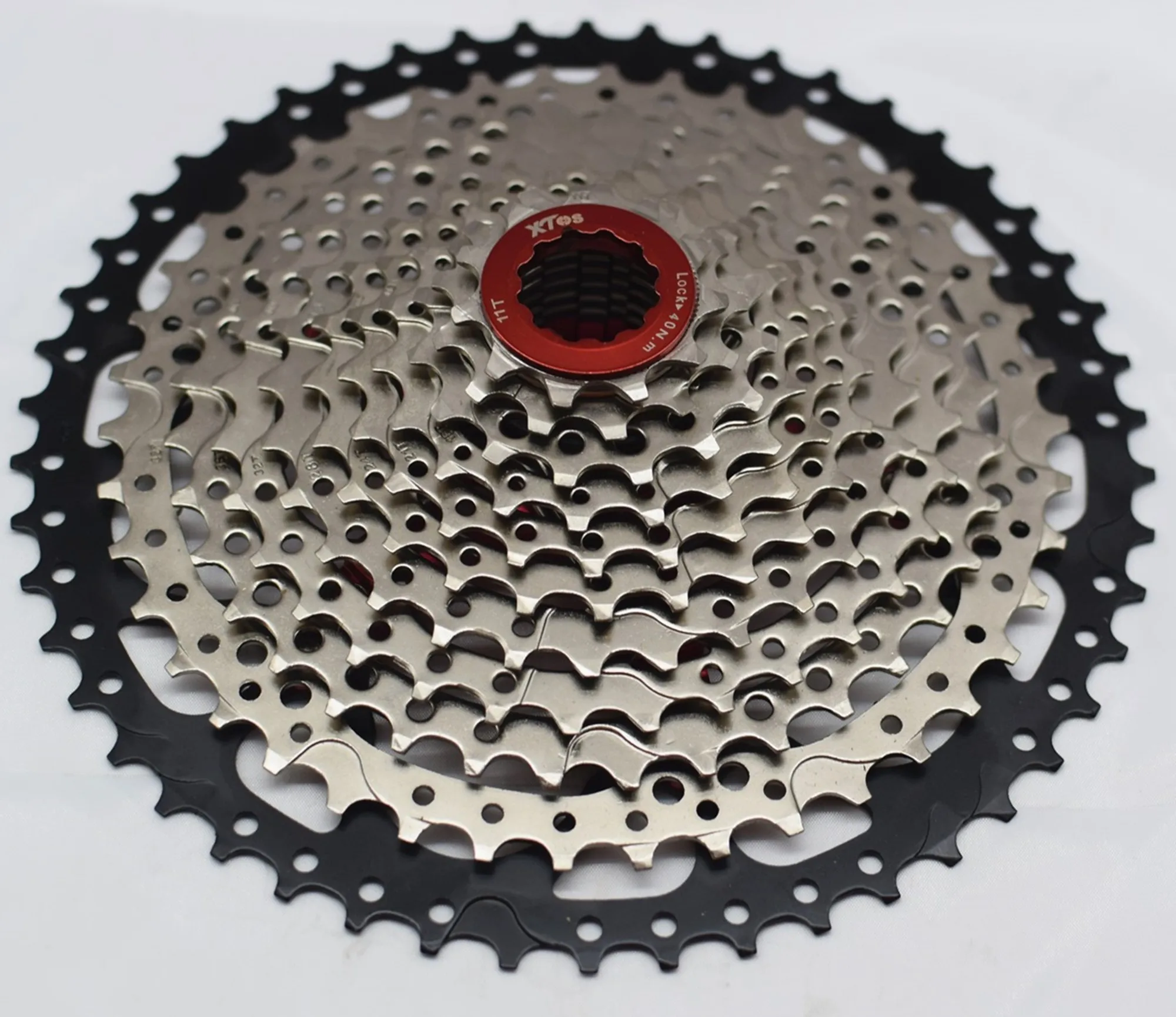 XTOS 9 Speed Cassette 11-40T 9S Wide Ratio For Parts Hub Mountain Bike 9V Sprocket MTB Bicycle Compatible With Sunrace, Black& silver
XTOS 9 Speed Cassette 11-40T 9S Wide Ratio For Parts Hub Mountain Bike 9V Sprocket MTB Bicycle Compatible With Sunrace, Black& silver