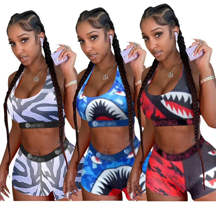 Summer Sexy Outfits Bodycon ethika women set Sports Tank Top and Shorts 2 Piece Sets, Picture showing
Summer Sexy Outfits Bodycon ethika women set Sports Tank Top and Shorts 2 Piece Sets, Picture showing
