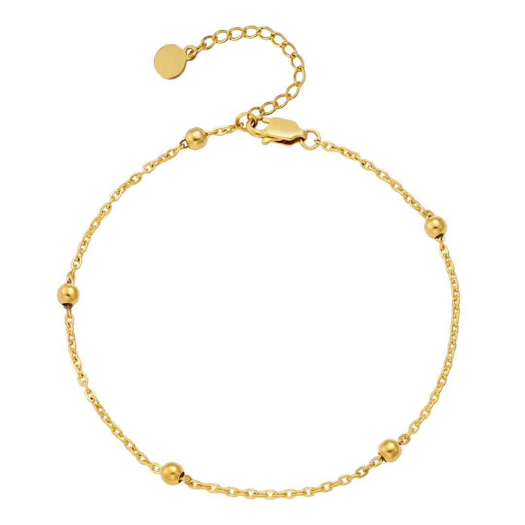 KRKC 1.7mm Beaded Cable White 18k Gold Plated Stainless Steel Anklets Foot Jewelry Ankle Bracelet Anklets for Women
KRKC 1.7mm Beaded Cable White 18k Gold Plated Stainless Steel Anklets Foot Jewelry Ankle Bracelet Anklets for Women