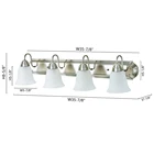 Bathroom light fixture Nickel Vanity lamp 4-Lights Cylinder Wall Mount Sconce Cylinder Wall Lamp