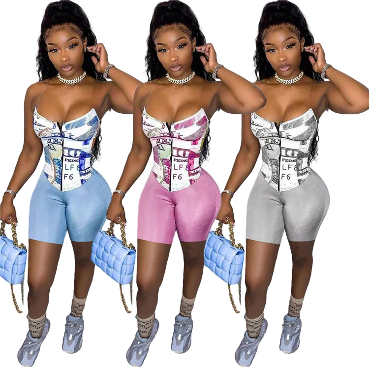 DUODUOCOLOR Fashion condole belt solid color shorts dollar print two piece set womens lounge bodycon clothing D97654
DUODUOCOLOR Fashion condole belt solid color shorts dollar print two piece set womens lounge bodycon clothing D97654