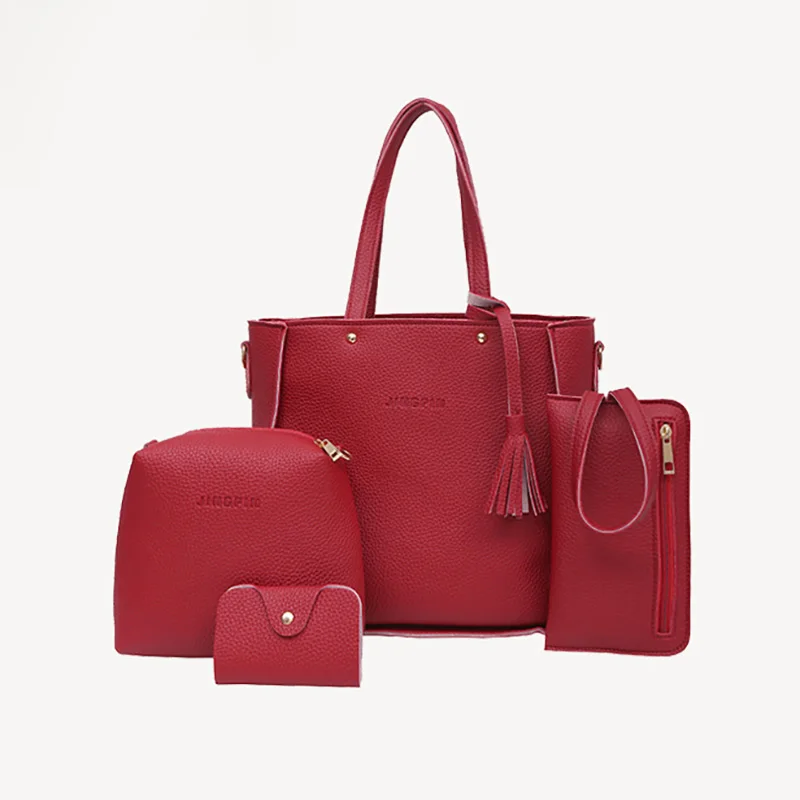 China Wholesale Custom Brand Cheap Pu Leather 4 Pcs Sets Hand Bag 4 In 1 cheap handbag china, Gray/black/brown/red/black
China Wholesale Custom Brand Cheap Pu Leather 4 Pcs Sets Hand Bag 4 In 1 cheap handbag china, Gray/black/brown/red/black