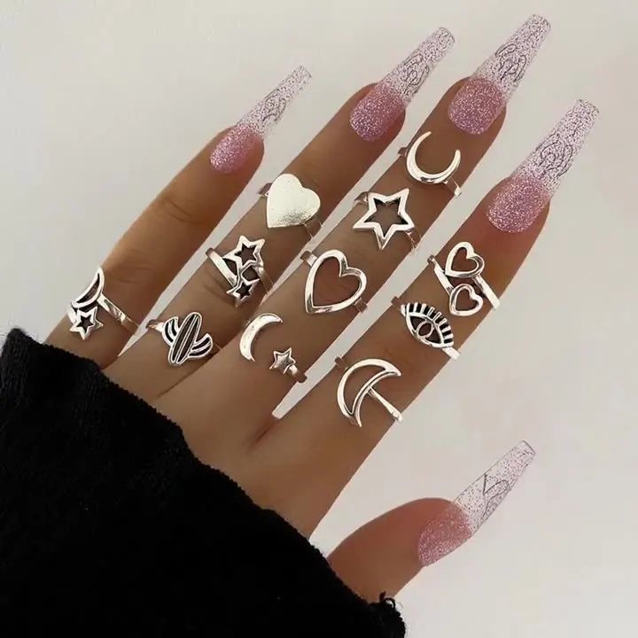 Hot selling ring sets heart star moon eye evil open ring for women fashion wholesales couple ring jewelry
Hot selling ring sets heart star moon eye evil open ring for women fashion wholesales couple ring jewelry