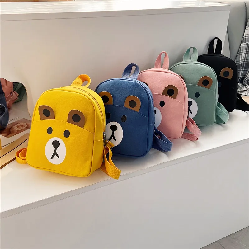 Cute Cartoon Cotton Little Bear Kids School Backpacks Korean Version Contrast Color Anti-lost Canvas Kids Bags, Yellow, green, blue, black, pink or customized
Cute Cartoon Cotton Little Bear Kids School Backpacks Korean Version Contrast Color Anti-lost Canvas Kids Bags, Yellow, green, blue, black, pink or customized