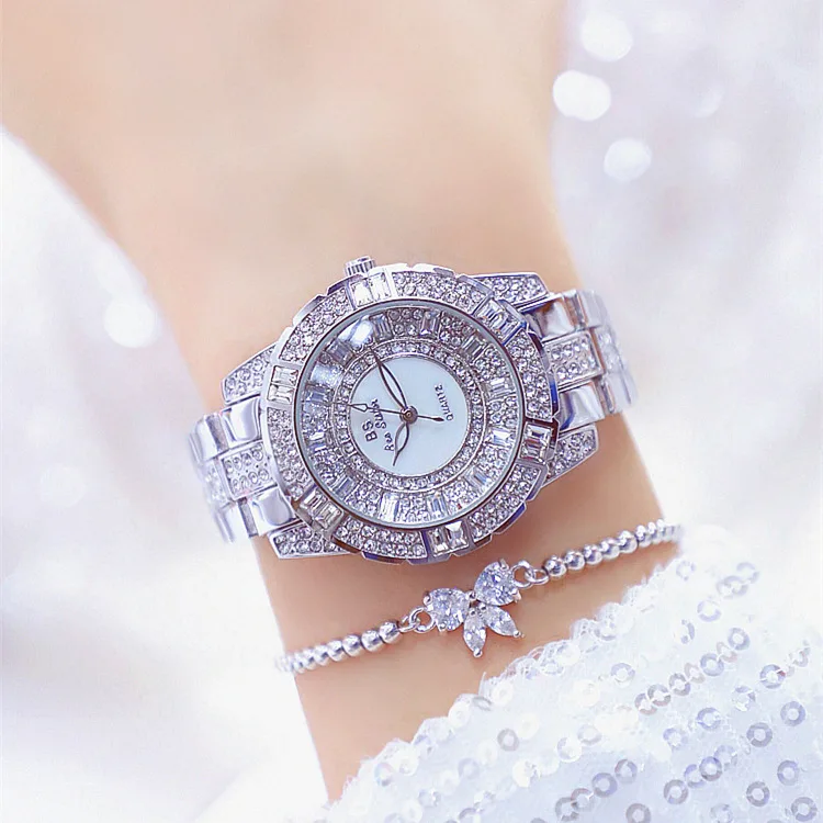 Ladies Watch Full Diamond Luxury Brand Women Watch 2020 Unique Quartz Watch Rhinestone Wristwatch (KWT2219), As the picture
Ladies Watch Full Diamond Luxury Brand Women Watch 2020 Unique Quartz Watch Rhinestone Wristwatch (KWT2219), As the picture
