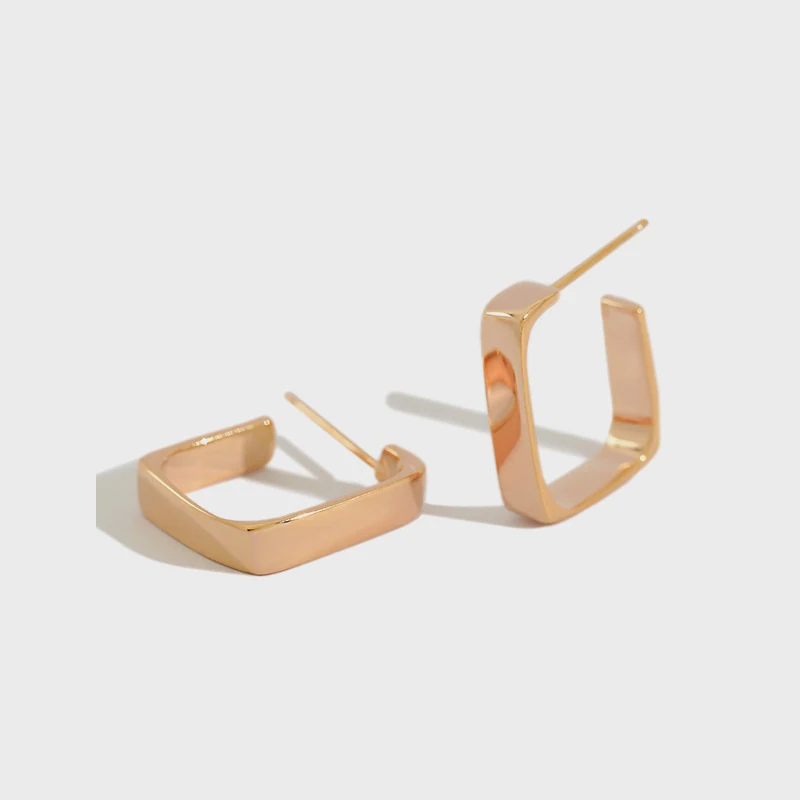 Geometric Square Hoops Earrings 925 Sterling Silver Rose Gold Filled Earring For Women
Geometric Square Hoops Earrings 925 Sterling Silver Rose Gold Filled Earring For Women