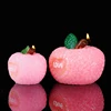 Newest Sale Unique Design Art Craft Candle Different Size Fruit Candle With Rose Pattern