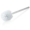 Popular style small size white hard pp bristle toilet bowl cleaning brush with long 201 stainless steel handle