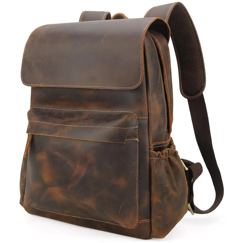 Tiding Custom Vintage Brown Crazy Horse Leather 14 inch Travel Laptop Backpack For Men, Customized color
Tiding Custom Vintage Brown Crazy Horse Leather 14 inch Travel Laptop Backpack For Men, Customized color