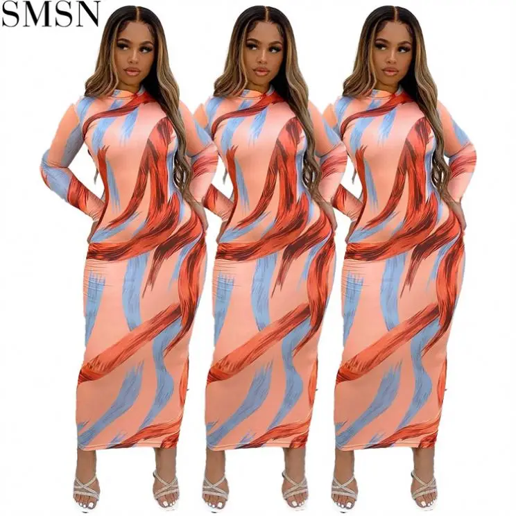 MISS New Style Fashion Sexy Print Fall 2021 Women Clothes Long Sleeve Maxi Dresses Women Wholesale
MISS New Style Fashion Sexy Print Fall 2021 Women Clothes Long Sleeve Maxi Dresses Women Wholesale